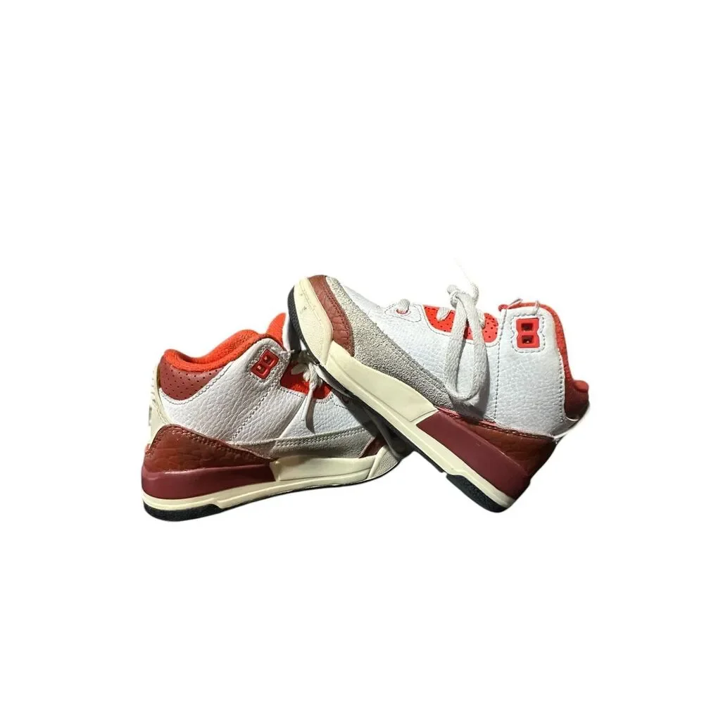 Jordan Kids White and Red/Orange Sneakers